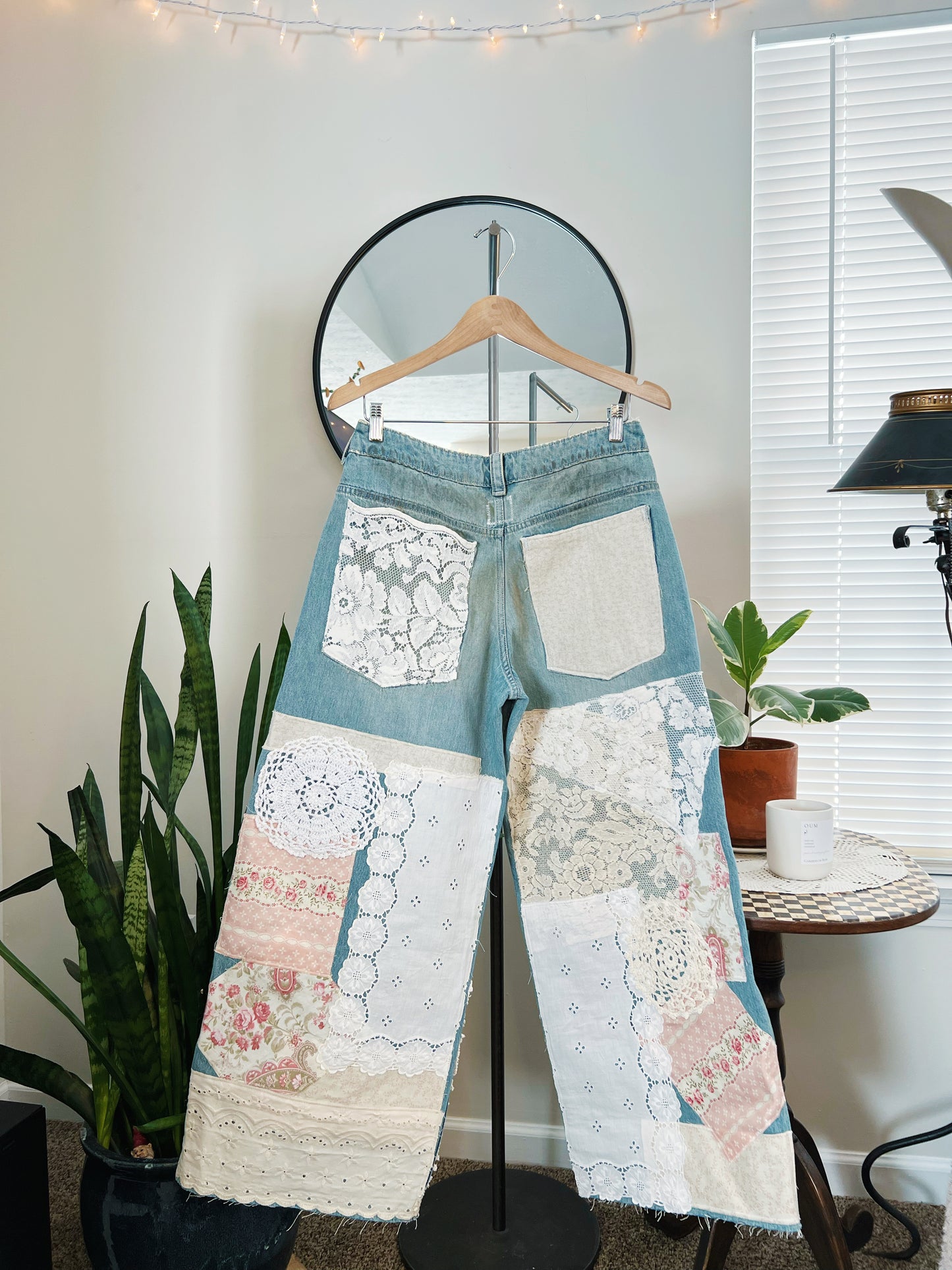 Reworked Denim Patchwork Pant