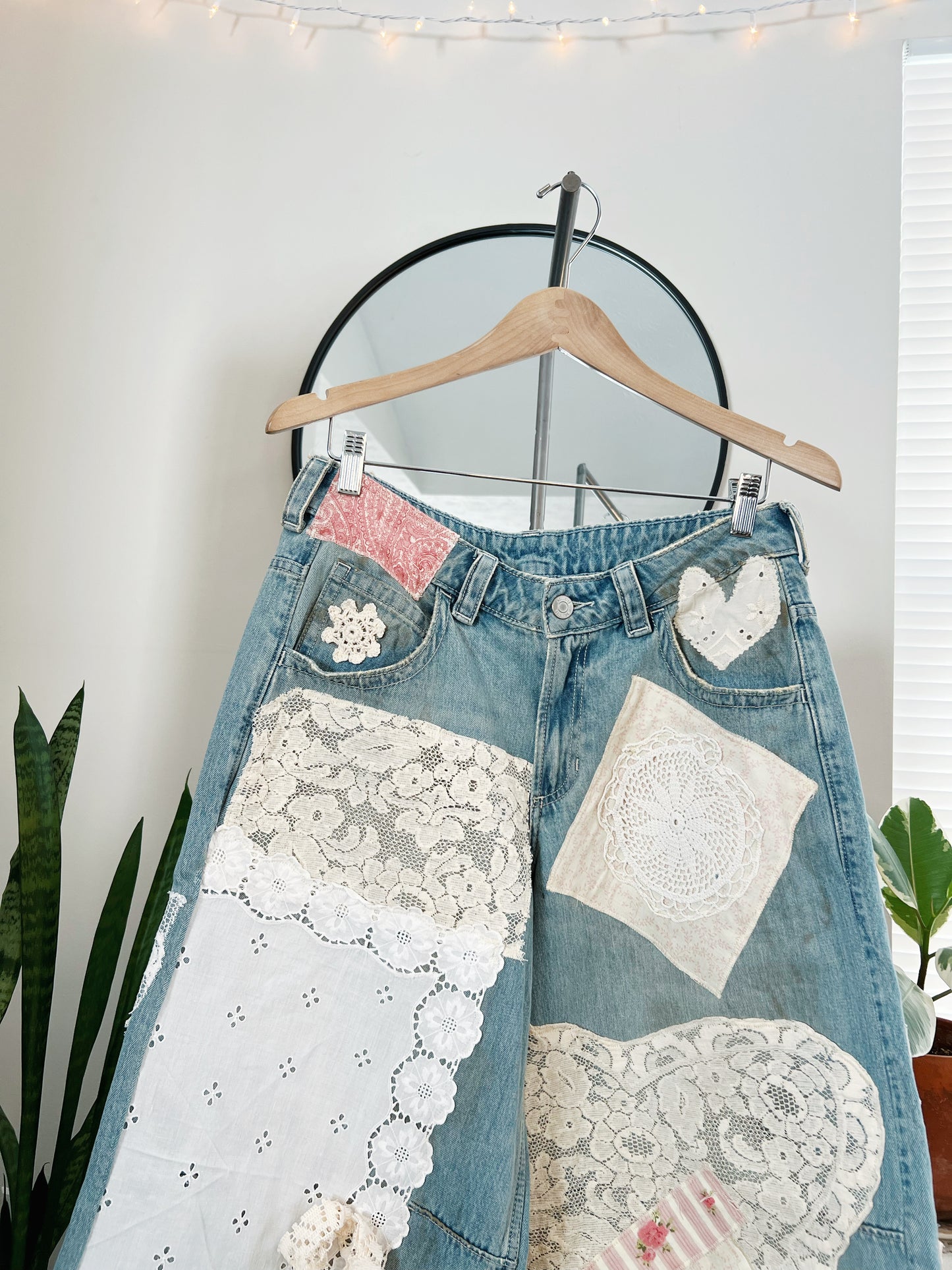 Reworked Denim Patchwork Pant