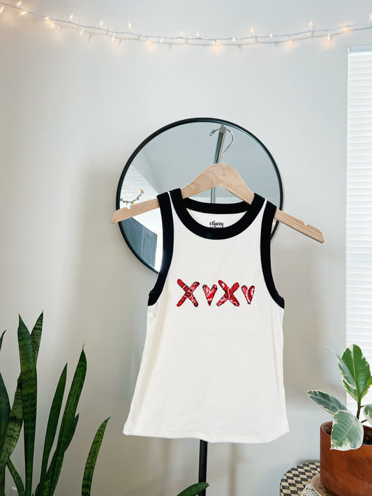 Rosie Patchwork Tank: XOXO
