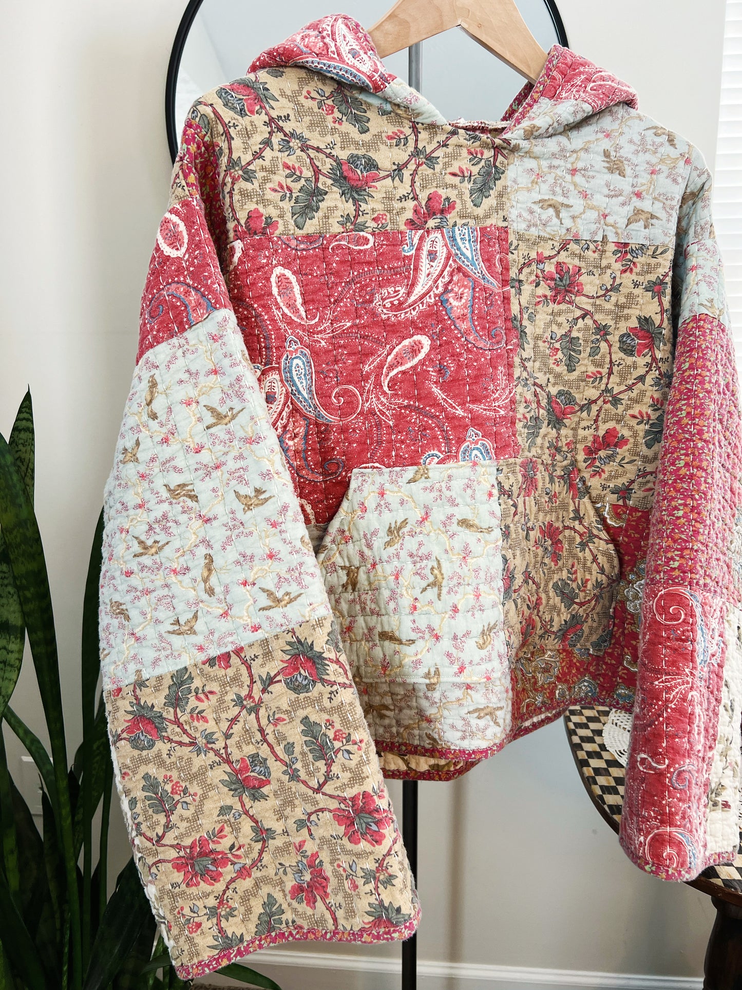 Coco Quilted Hoodie: Vintage Sunset